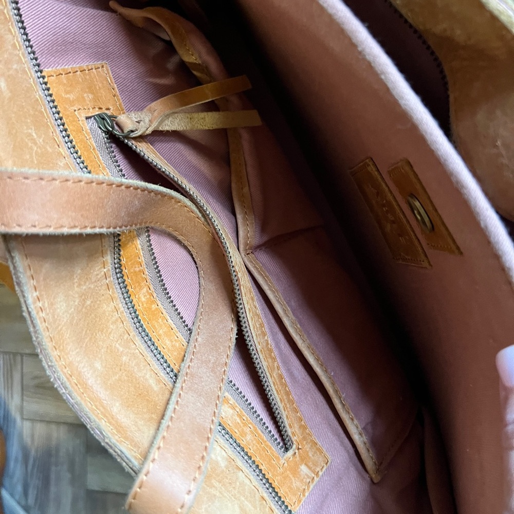 Able Tan Leather Tote Bag - Picture 3 of 5